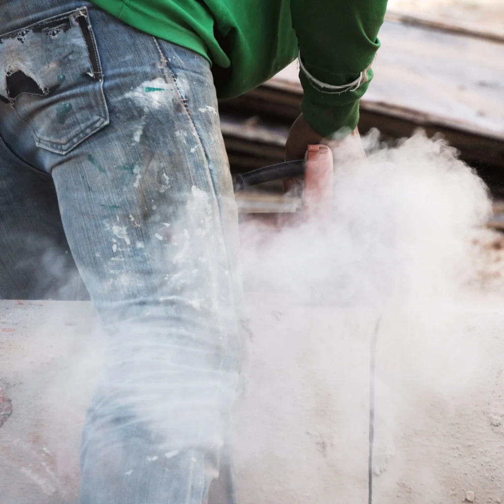 Construction worker at construction site