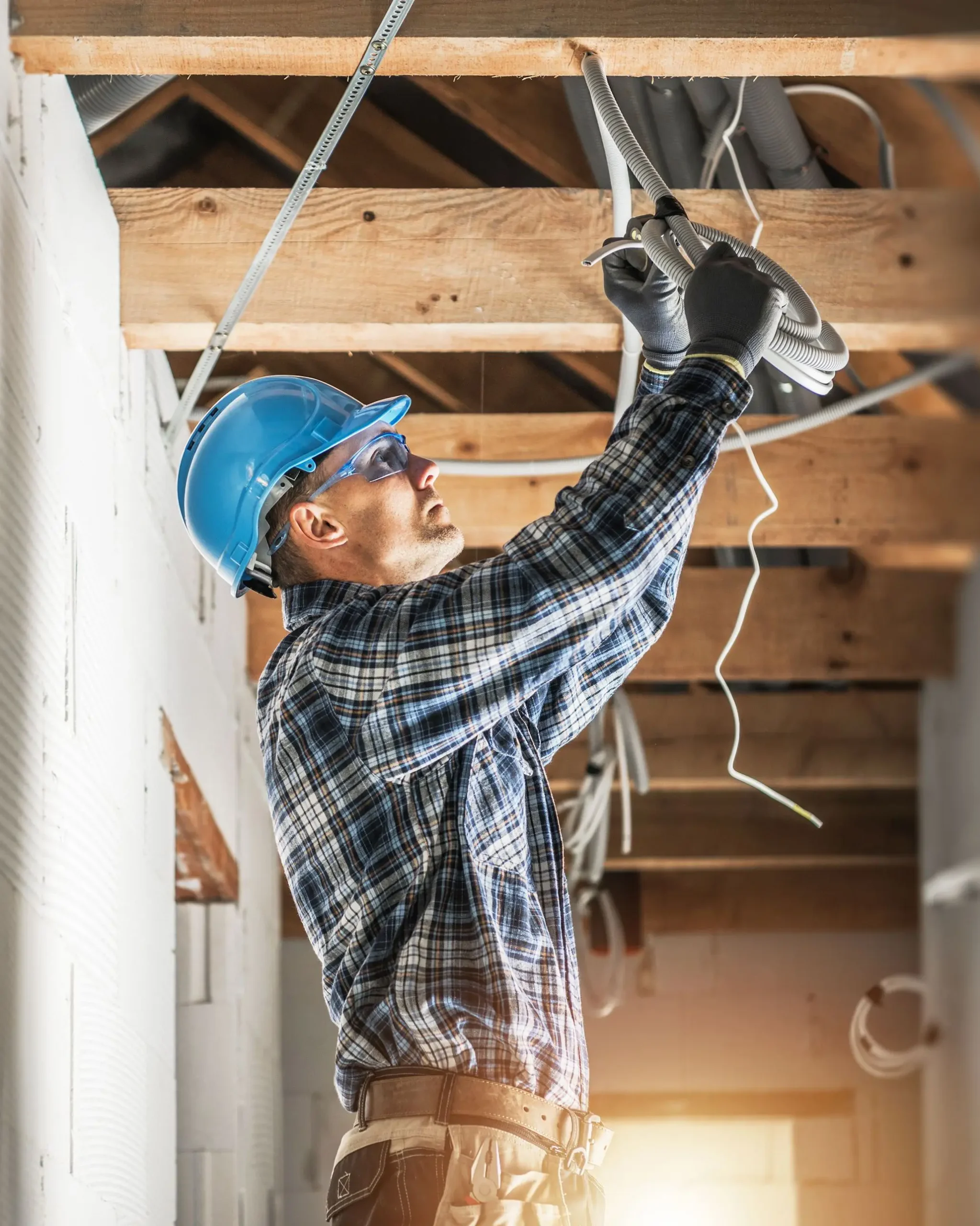 Electrician Installing Wiring