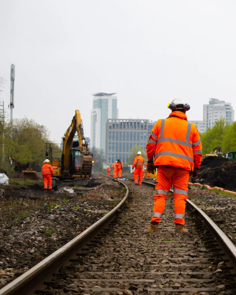 Railway construction work