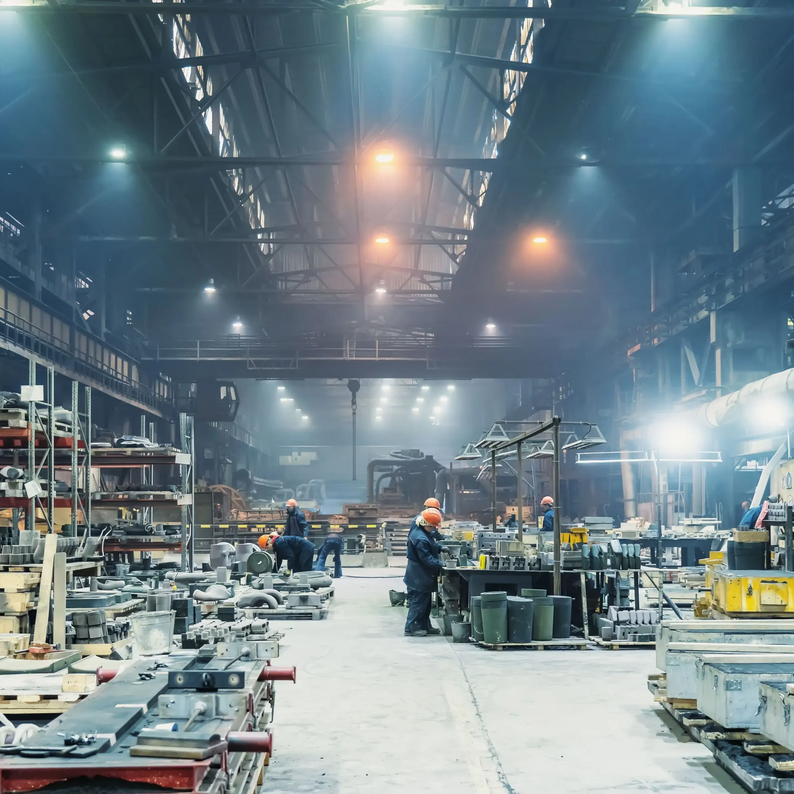 Interior of metalworking factory