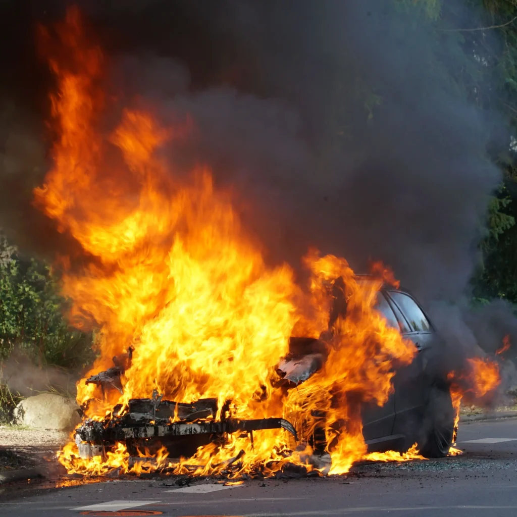 Car on fire