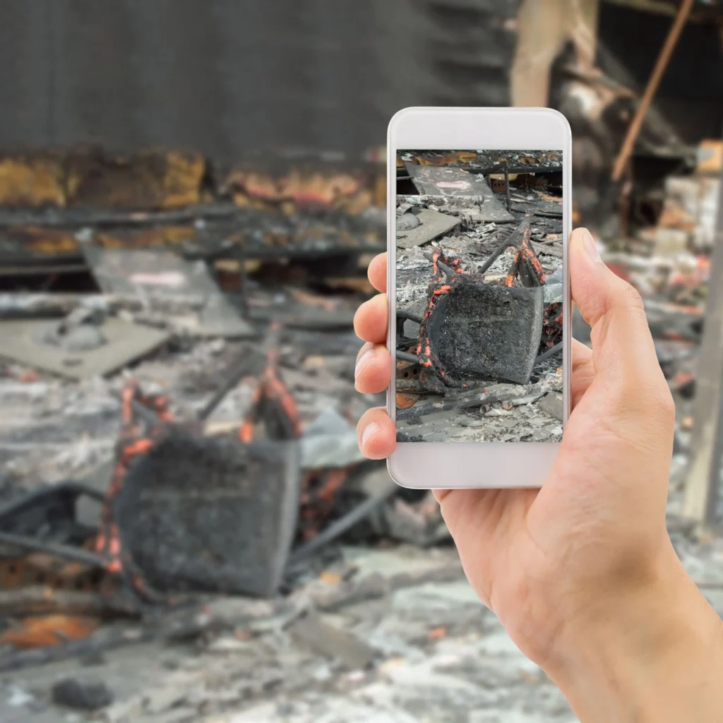 Sending photo to the home insurance