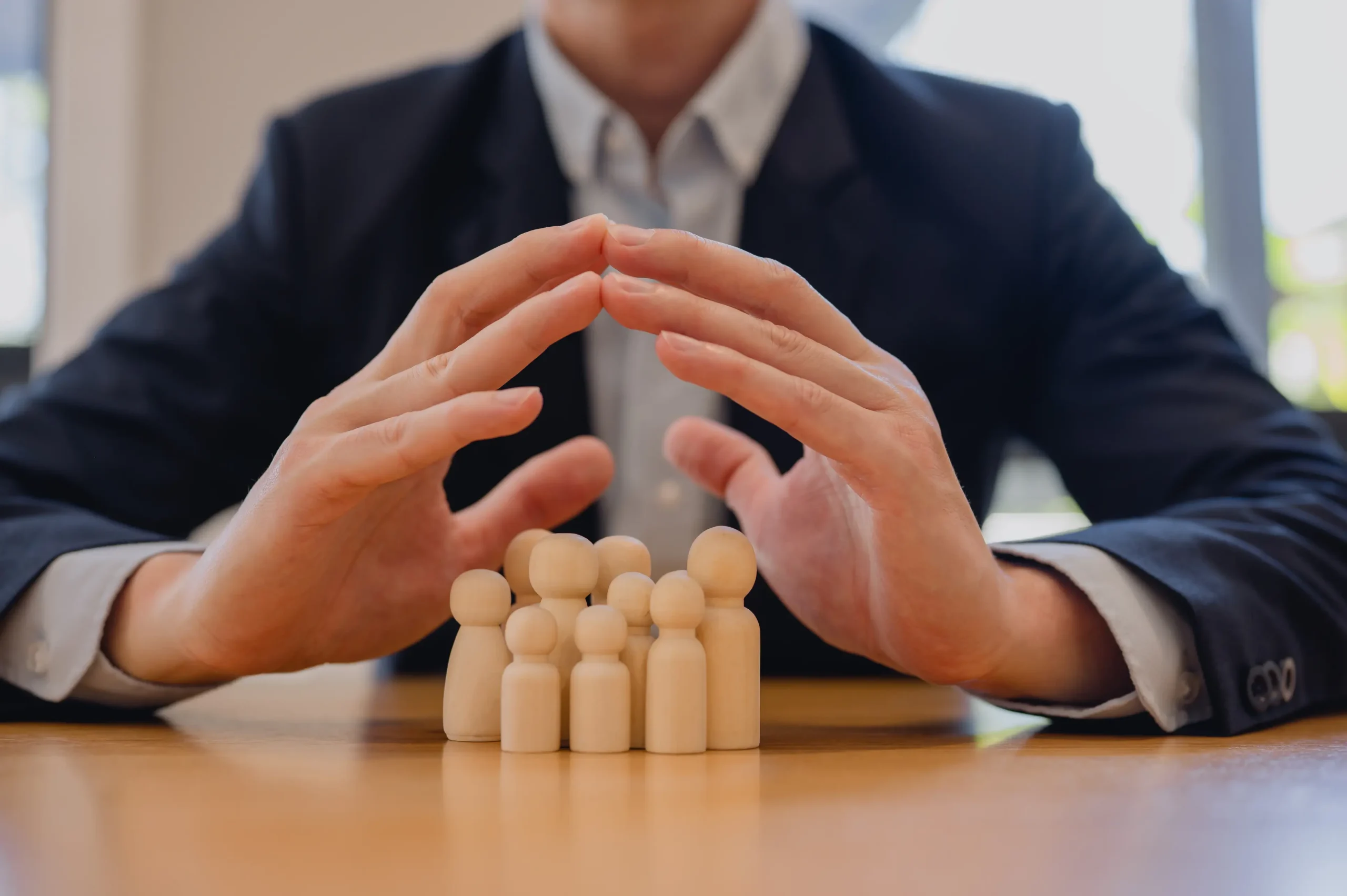 Businessman employees