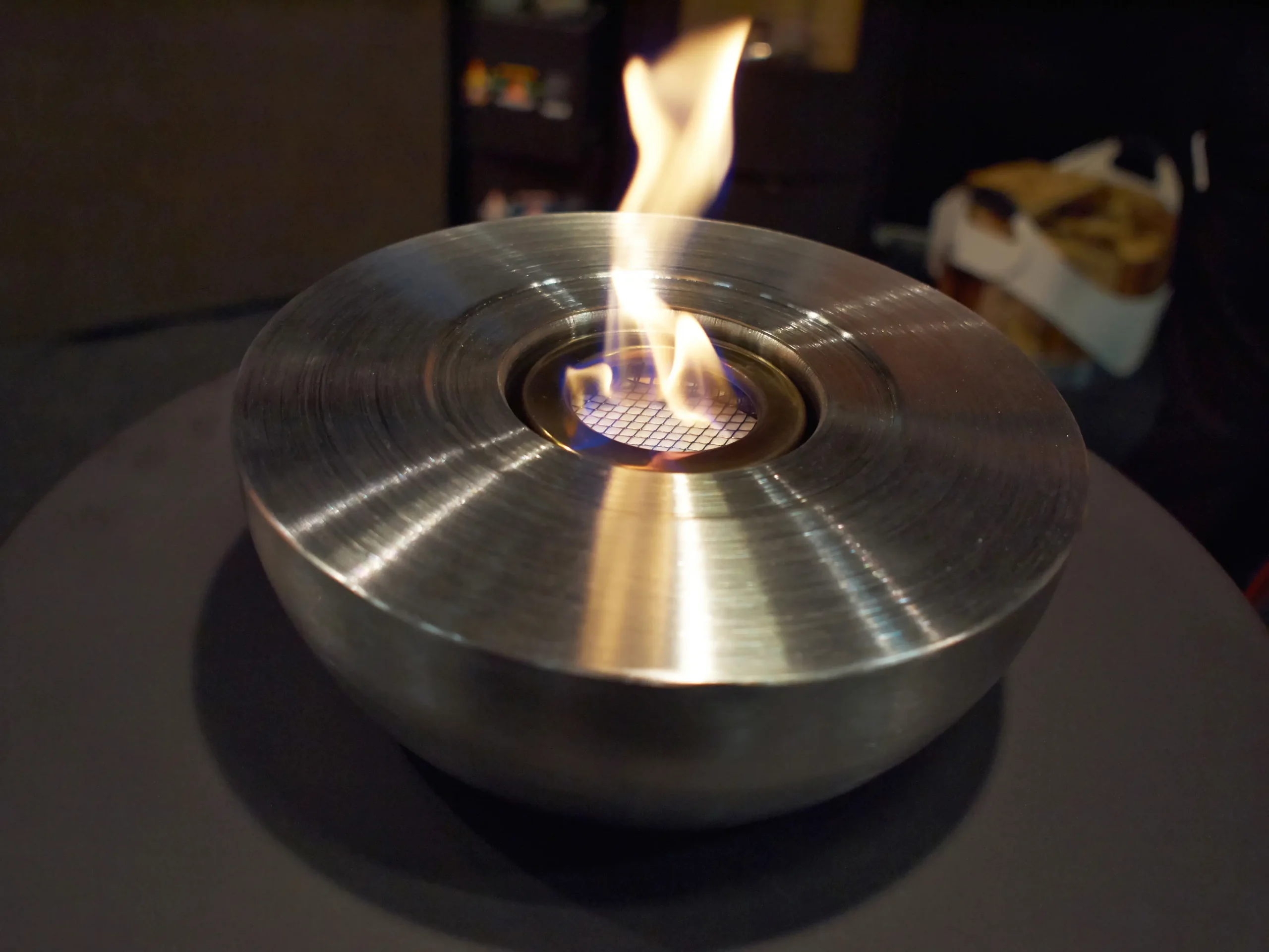 Tabletop Firepit inside