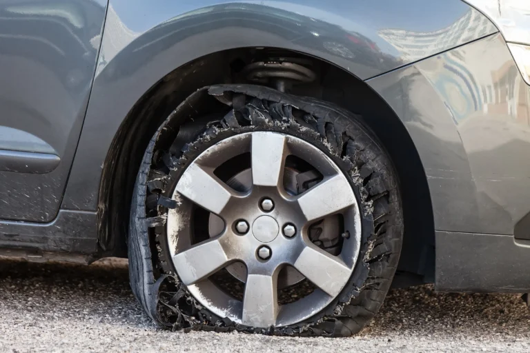blown out tire