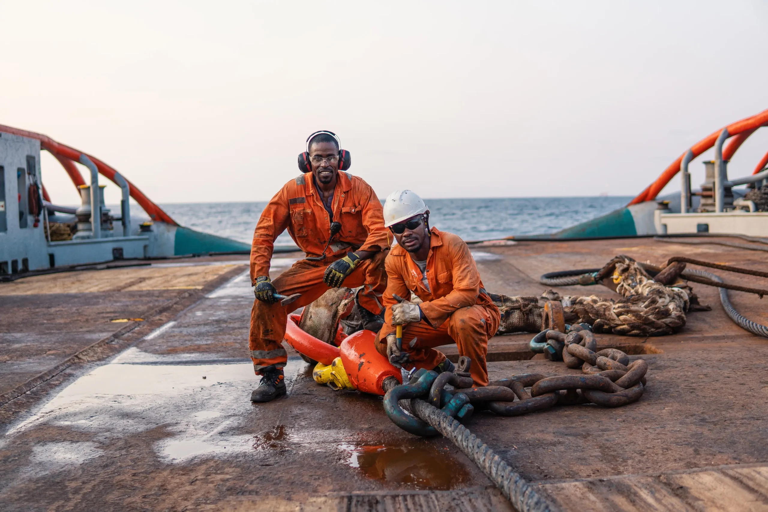Seaman AB or Bosun on deck of offshore vessel