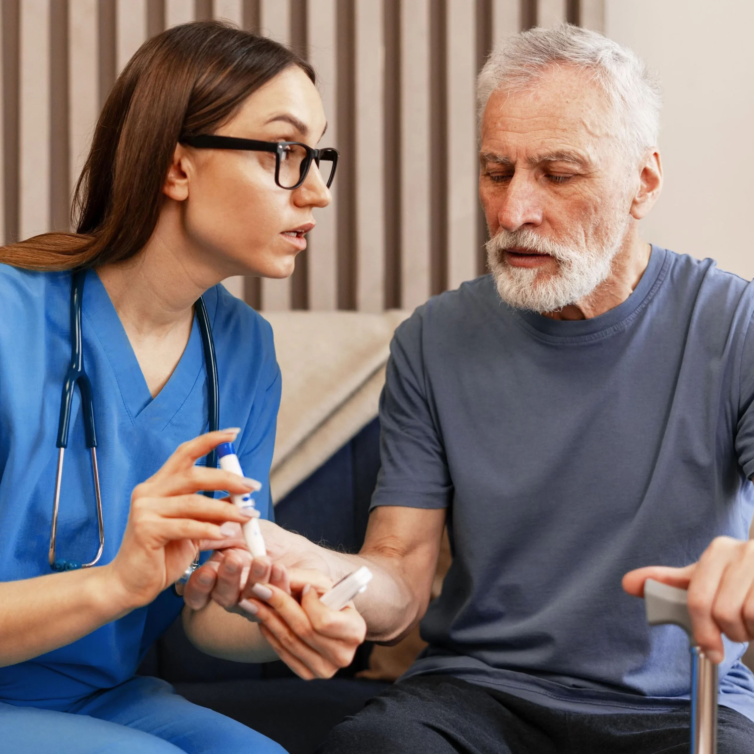 Doctor with a diabetic patient
