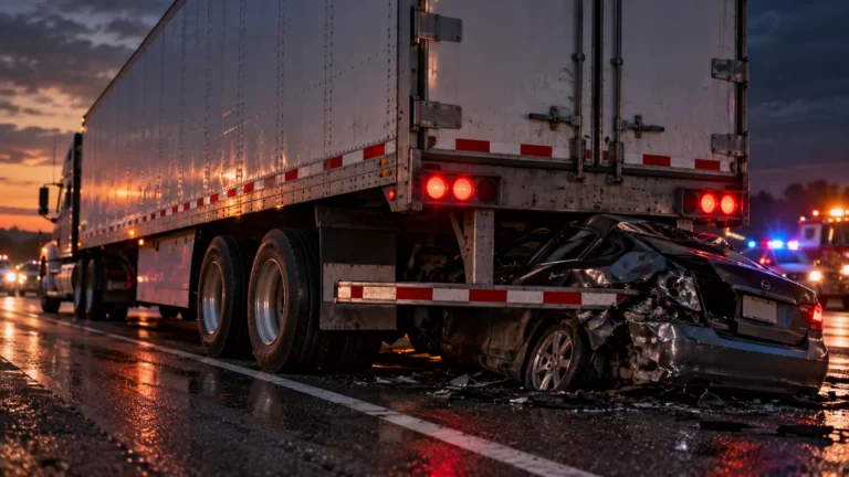nighttime highway underride collision